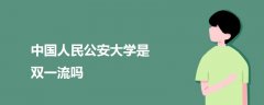 中国人民公安大学是双一流吗