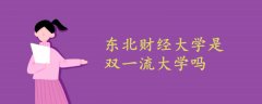 东北财经大学是双一流大学吗